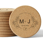Custom Engraved Cork Coasters for Wedding Favors and Save-the-Dates - 14d040d10