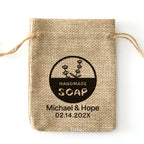 Personalized Handmade favor burlap bag-0308d042-D4