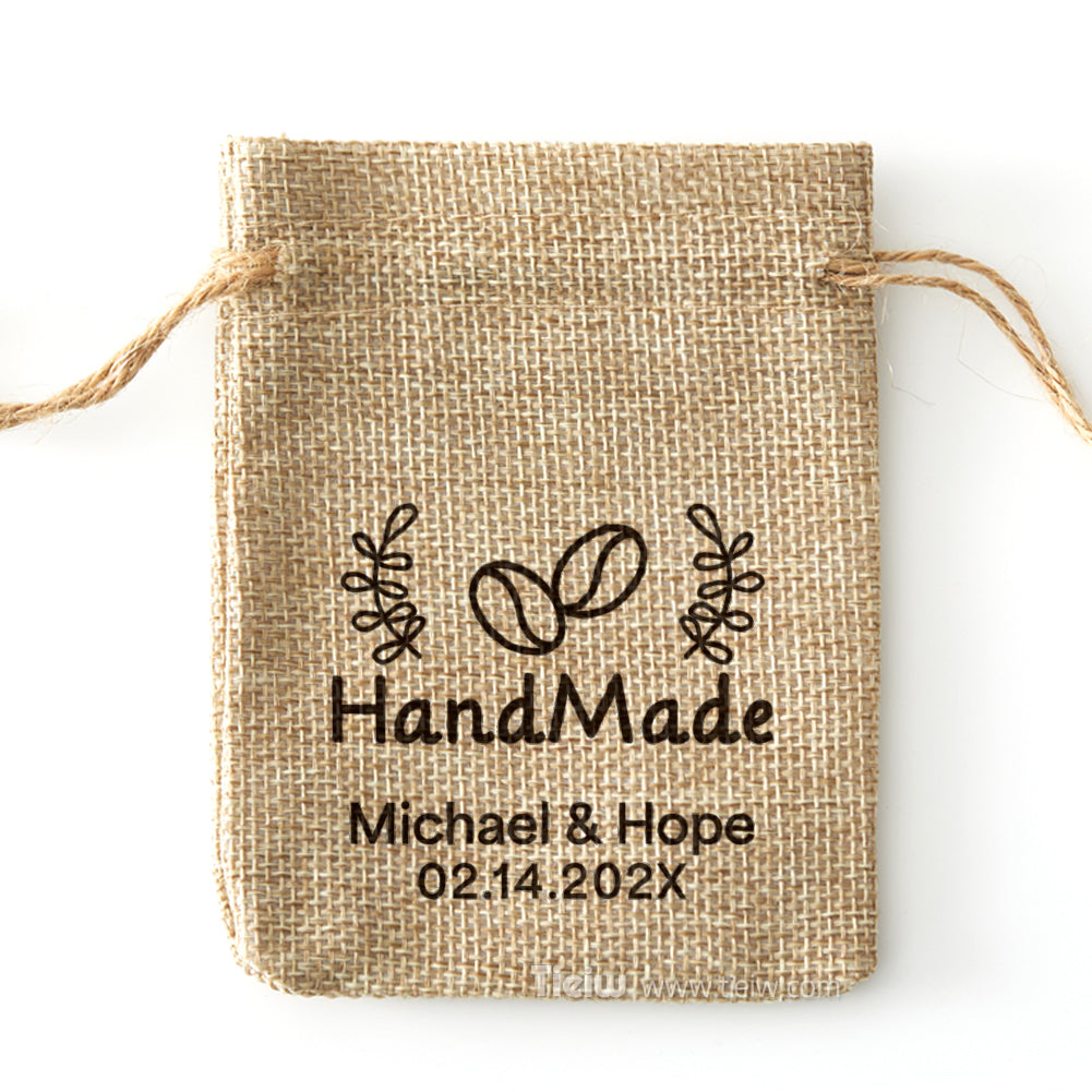 Personalized Coffee beans Favor Burlap Bags - 0308d039-d6