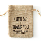Personalized Burlap Wedding Favor Drawstring Bags - 0308d041-d4