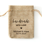 Personalized Handmade Gift Burlap Bags - 0308d042-d2