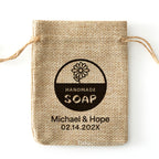 Personalized Handmade Gift Burlap Bags - 0308d042-d3