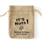 Personalized Nuts Favor Burlap Bags - 0308d044-d1