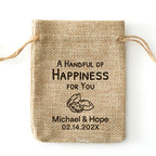 Personalized Nuts Favor Burlap Bags - 0308d044-d2