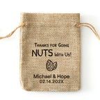 Personalized Nuts Favor Burlap Bags - 0308d044-d4