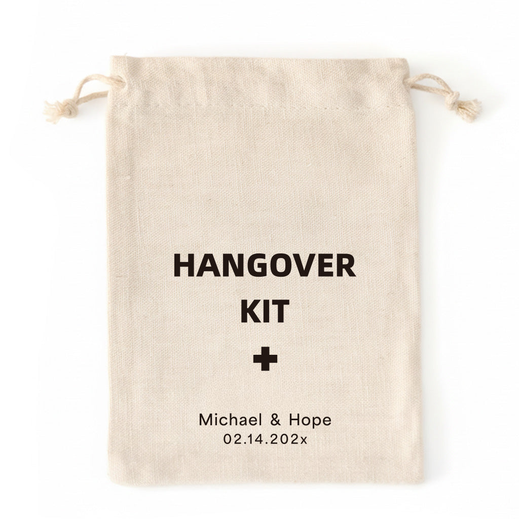 Personalized Hangover Kit Cotton Drawstring Bags - 0308d048-d13