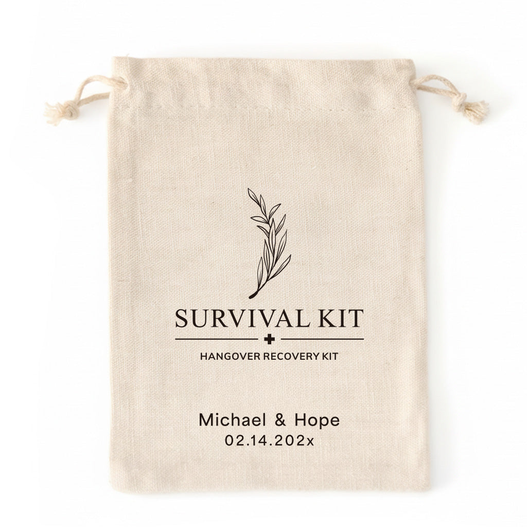 Personalized Hangover Kit Cotton Drawstring Bags - 0308d048-d3