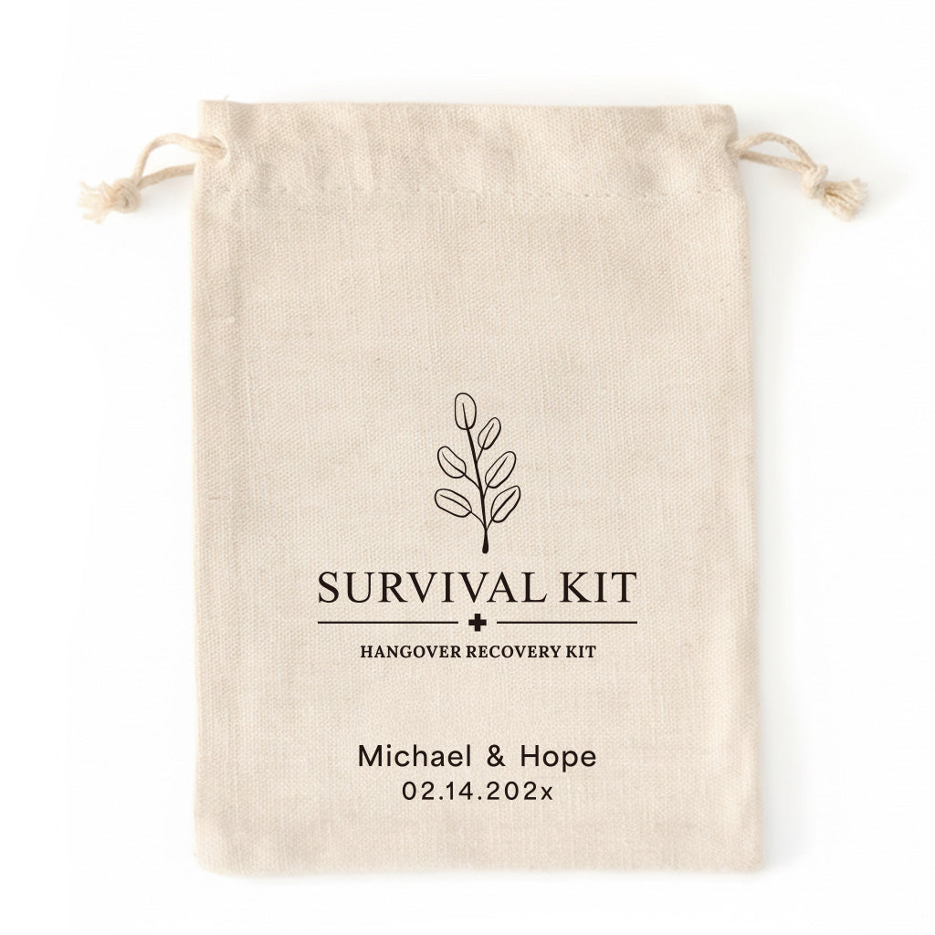 Personalized Hangover Kit Cotton Drawstring Bags - 0308d048-d4