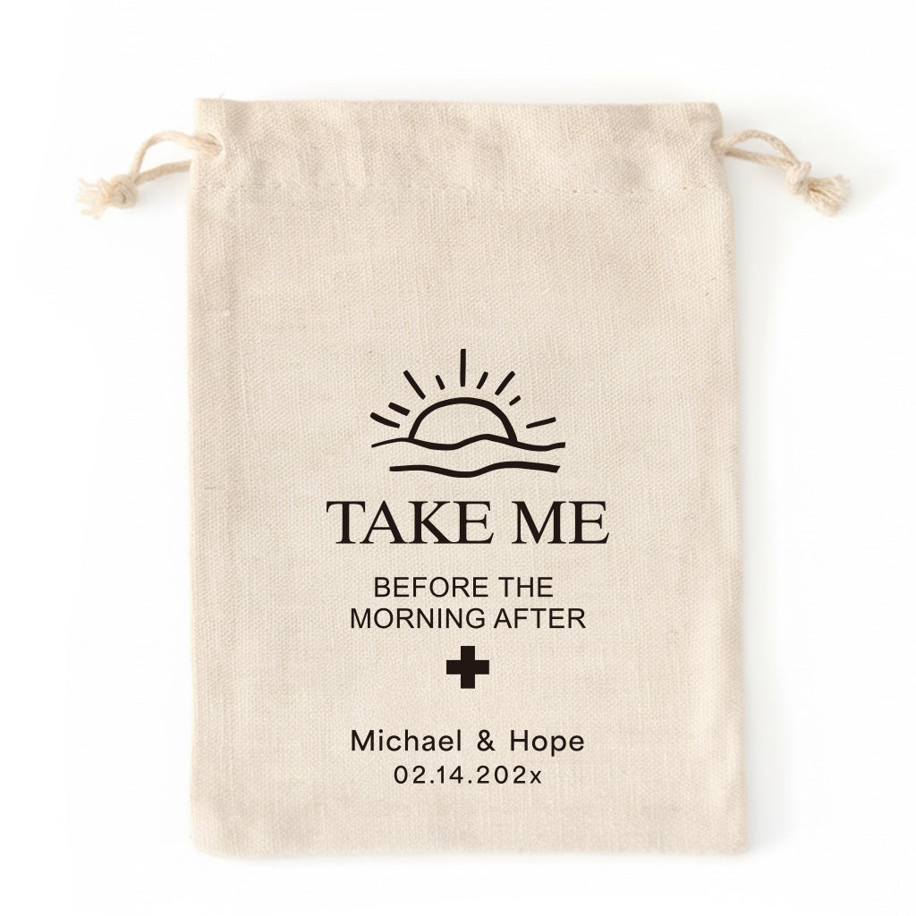 Personalized Hangover Kit Cotton Drawstring Bags - 0308d048-d6