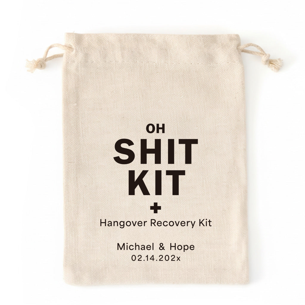 Personalized Hangover Kit Cotton Drawstring Bags - 0308d048-d7