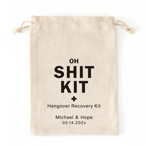 Personalized Hangover Kit Cotton Drawstring Bags - 0308d048-d7