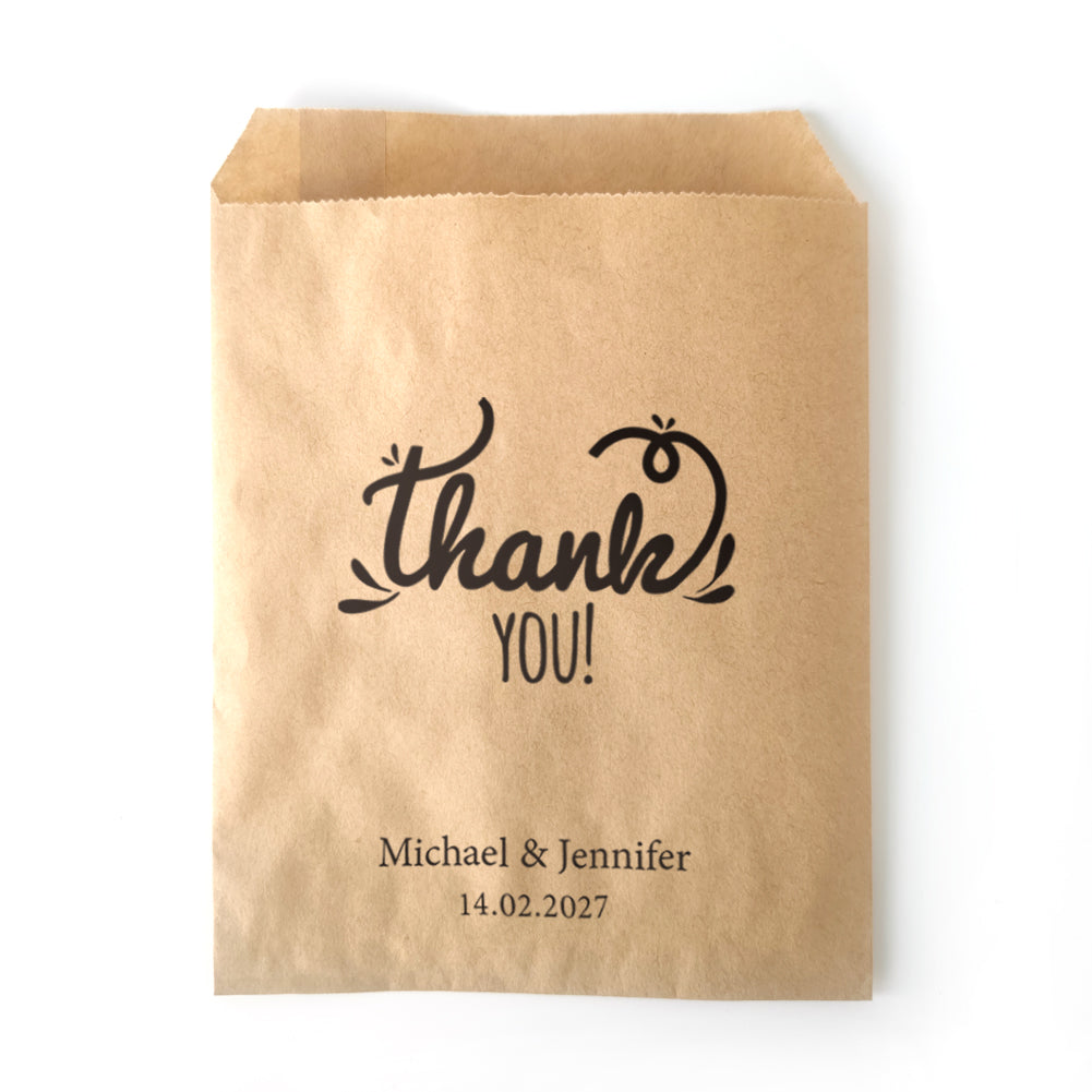 Personalized 'Thank You' Kraft Paper Favor Bags - 14d033d4